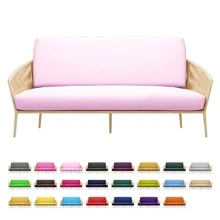 MoNiBloom Twin Futon Cover, Armless Stretch Futon Slipcover Armless Sofa Cover Furniture Protector, Washable Zippered Futon Couch Cover For Adults Kids And Pets, Jackknife Rv Sofa Covers - 淺粉紅色 - 查看 8