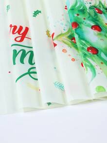 1 件 13.8x70.9 英寸涤纶圣诞快乐桌旗，圣诞树印花桌布季节性冬季新年 2025 年节日桌旗家居装饰，万圣节，万圣节装饰 - 彩色 - 查看 8