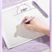1pc Colorful Notebook A5/B5 Size, 256 Pages Thick Faux Leather Minimal Style Lined Journal Back To School