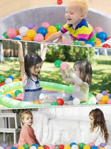 30 piezas de bolas de plástico resistentes a la presión de 2.17 pulgadas/5.5 cm de colores para piscina de bolas de niños pequeños, parque infantil, tienda de campaña, decoración de fiestas de cumpleaños - suaves y seguras, perfectas para fiestas, parques infantiles y piscinas