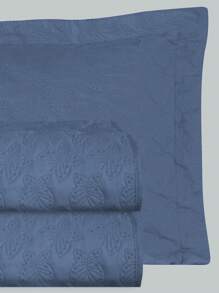 3-Piece Bedspread Quilt Kit Complete Box Bed Ultrasonic Butterfly Quilted - 藏蓝色 - 查看 3