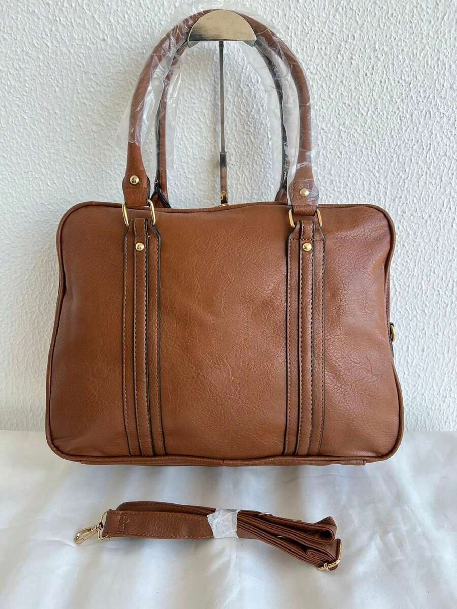 Women's Briefcase Bags / Geande / Synthetic Leather / Three Compartments - 棕色 - 查看 1