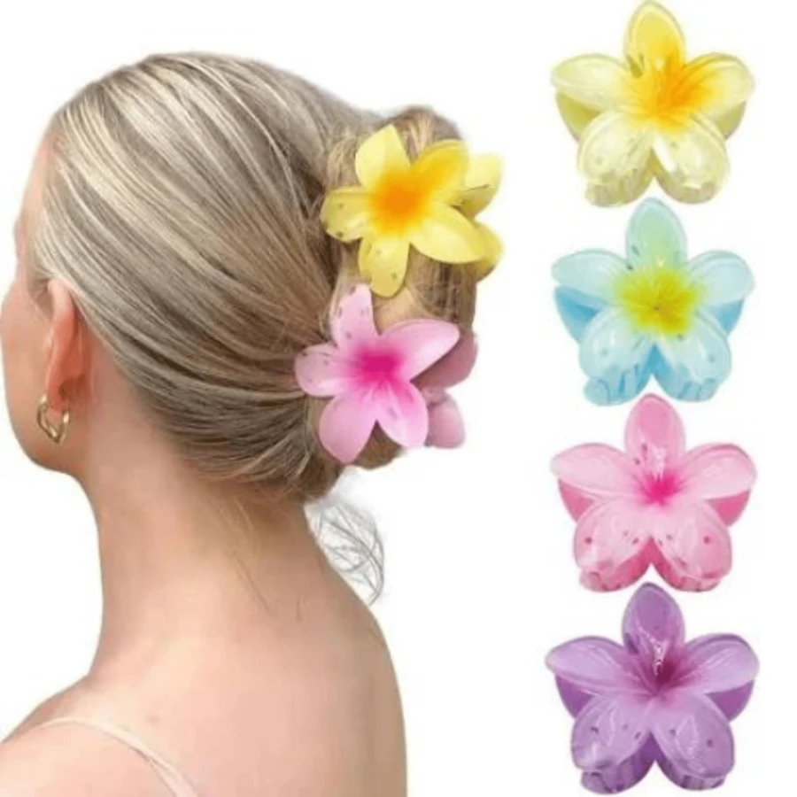 Piranha Large Flower Hair Clip Beach Summer Multicolored. - 彩色 - 查看 1