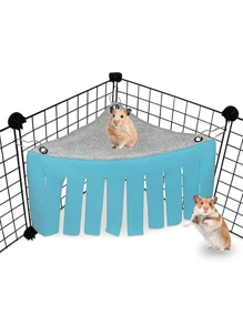 1pc Dutch Pig Fringe Corner House Escape Tent Nest Pet Hide House Small Pet Hide House Hamster Hammock Comfortable Isolation Shelter - Multicolor - View 7