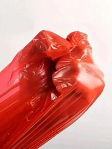 50/100/150/200pcs Red Reusable Foldable Plastic Shopping Bags, Durable & Multi-Purpose Tote Bags For Small Businesses & Grocery Stores