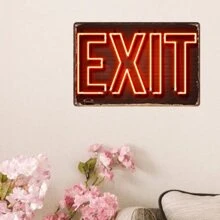1pc Vintage Rustic Iron Sign, 12x8 Inch (30x20cm), "EXIT" Style Design Wall Art, Suitable For Home, Bar, Pub, Cafe, Farmhouse Room Decor Metal Poster, Retro Wall Hanging Plaque - Multicolor - View 9