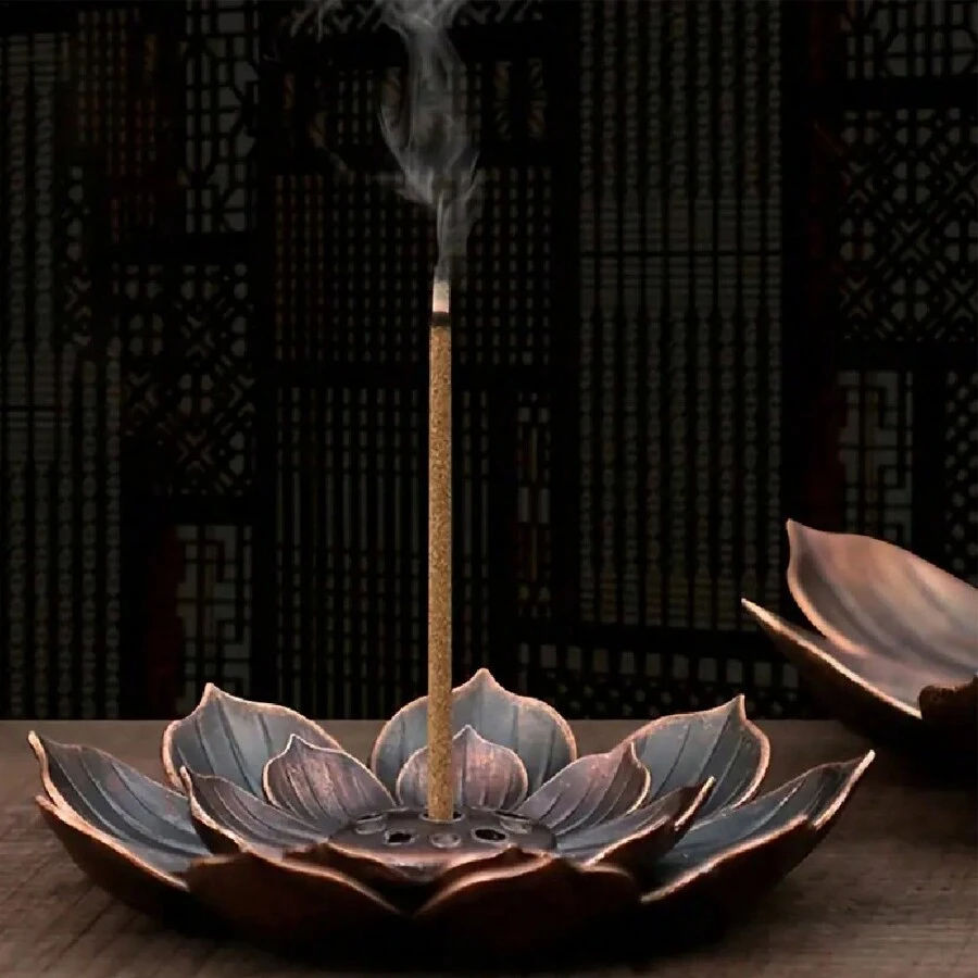 Support à encens pour bâtons, brûle-encens, cendrier détachable en forme de lotus pour la décoration de la maison, accessoires de parfum pour le yoga et le SPA