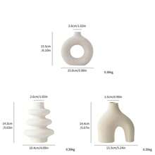 3 Stücke kreative asymmetrische Form Keramik Vase weiß moderner Minimalismus Boho Stil Blumenvase für Hochzeit Dinner Tisch Party Wohnzimmer Büro Schlafzimmer, moderne Heim- und Bürodekoration, Tischdekoration, Raumdekoration, dekoratives Geschenk, Heimdekoration, Blumenvase, Tischmittelpunkt, Tischdekoration Festivaldekorationsgeschenke Geburtstag Abschluss Einschulung Schulmaterial Glasvase