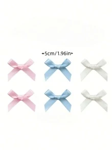 18pcs Ballet Style Cute Elegant White Ribbon Bow Hair Clips For Teens - Multicolor - View 4