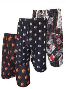 Kit 5 Men's Pajamas  Canção Shorts For Sleeping/Resting/Leisure Quality Product - 彩色 - 查看 2