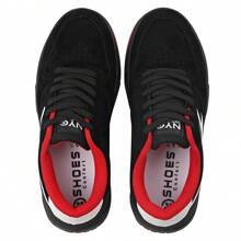 Nyc Shoes Casual Skater Style Sneakers New Release - PRETO/VERMELHO - 查看 6