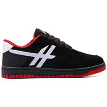 Nyc Shoes Casual Skater Style Sneakers New Release - PRETO/VERMELHO - 查看 3