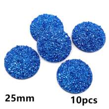 10pcs 20/25mm Flat Back Resin Cabochon Beads, Suitable For Bracelet, Earrings And Other DIY Jewelry Making Accessories - Resin Cabochon - View 37