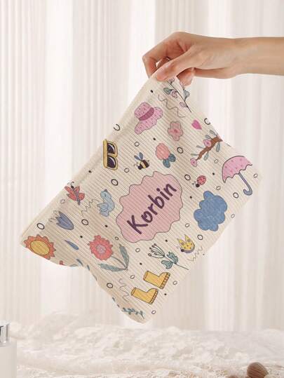 Customizable Photo Makeup Bag, Lightweight & Waterproof Canvas Zipper Cosmetic Pouch, Can Also Be Used As Coin Purse, Pencil Case, Suitable For Shopping, Dating, Vacation, Travel, Holidays, Parties, Back-To-School Gifts, Personalized Toiletry Bag, Casual Street Fashion ,Travel Organizer