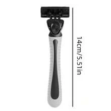 1 件装 12 刀片不锈钢 6 层手动剃须刀刀片 男士 - 彩色 - 查看 2