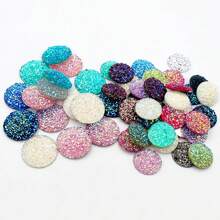 10pcs 20/25mm Flat Back Resin Cabochon Beads, Suitable For Bracelet, Earrings And Other DIY Jewelry Making Accessories - Resin Cabochon - View 4
