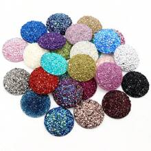 10pcs 20/25mm Flat Back Resin Cabochon Beads, Suitable For Bracelet, Earrings And Other DIY Jewelry Making Accessories - Resin Cabochon - View 2
