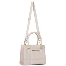 Women's Medium Square Crossbody Bag Modern Basic Shoulder And Hand Bag - Màu be - Xem 3
