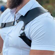 1pc Men's Personalized Suspender Belt Waist Strap Punk Style Integrated Shirt Accessory