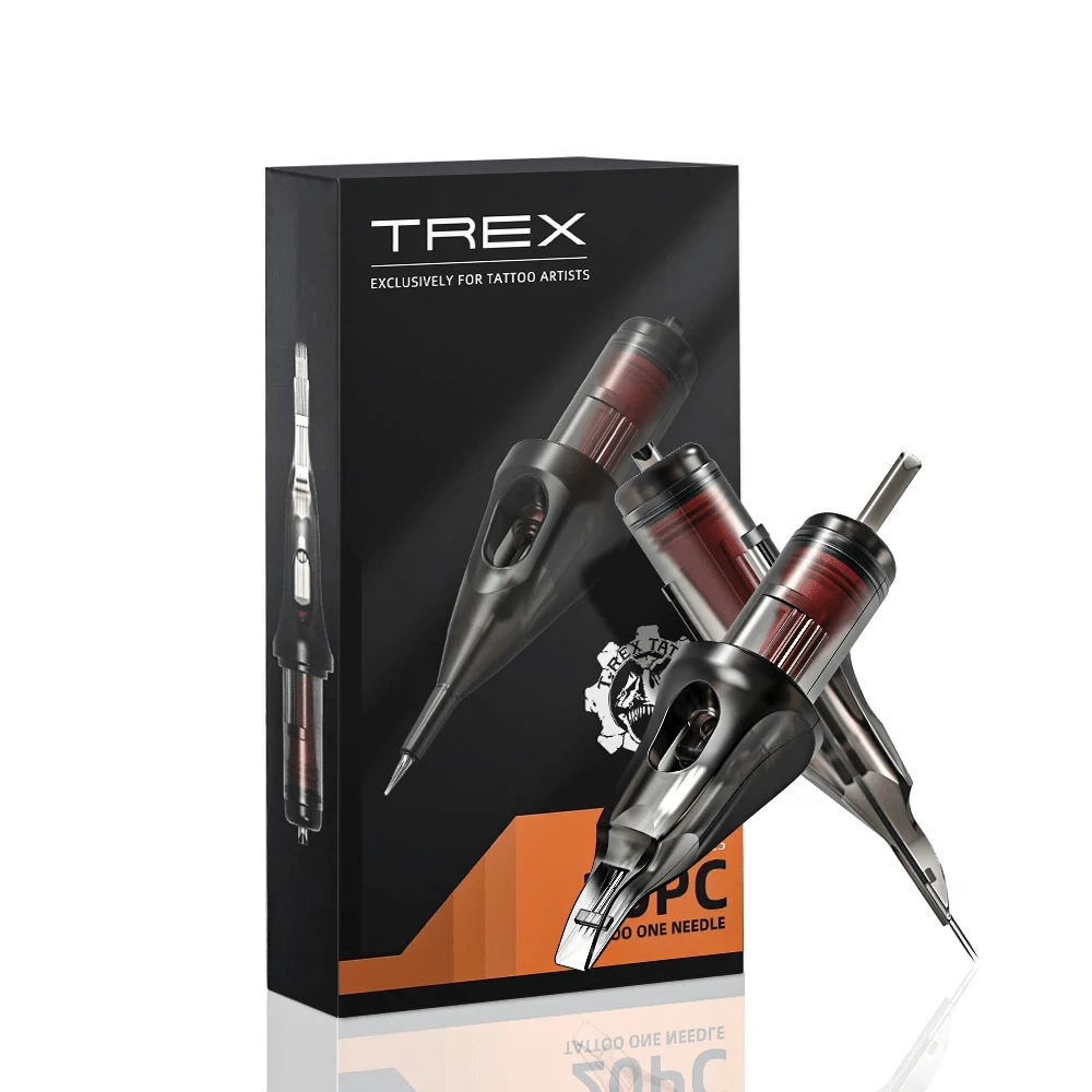 T-REX 20PCS Tattoo Cartridges Needles Disposable Rl/Rm Professional Sterilized Permanent Make-Up Tattoo Tool For Tattooist Supply - Black - View 1