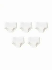 Balabala Young Girl' Disposable Underwear, Five-Piece Pack, Boys' And Girls' Briefs For Medium To Large Young Girl, Easy And Wash-Free - White - View 1