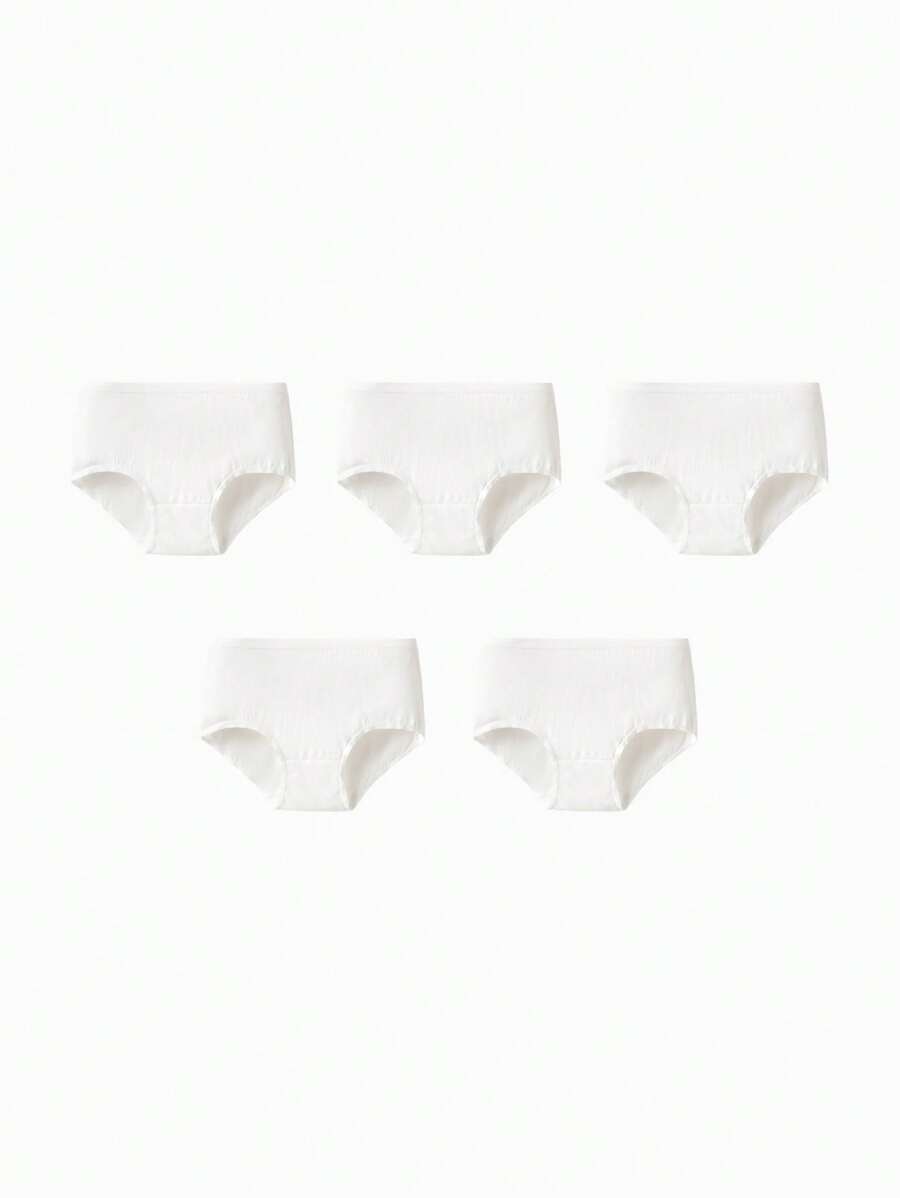 Balabala Young Girl' Disposable Underwear, Five-Piece Pack, Boys' And Girls' Briefs For Medium To Large Young Girl, Easy And Wash-Free - White - View 1