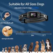 Bark Collar For Large Medium Small Dogs, Safe & Humane Bark Collar With Beep Vibration Shock, Recordable & Rechargeable Bark Collars, Smart Protection Technology Waterproof Dog Training Collar - Black - View 8