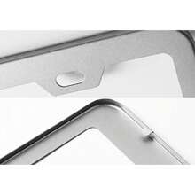 2 Pieces American Aluminum License Plate Frames, Square Holes And Rounded Corners American Car Protection Frame, With Screw Fittings - one-size - View 7
