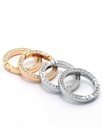 2pcs/4pcs/6pcs/8pcs Metal Spring O-Ring Clips, Alloy Trigger Spring Snap Carabiners, Shiny Spring Rings For Wallet, Handbag, Keychain Accessories