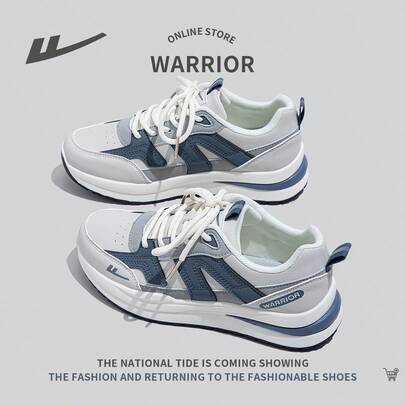 WARRIOR 全新时尚休闲软底系带低帮皮革运动舒适防滑户外运动鞋女式