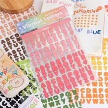 8 张/包 生动字母系列贴纸，韩式 INS 英文字母 适用于剪贴簿、计划簿、DIY 相册装饰 - 彩色 - 查看 6