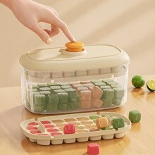 夏季冰淇淋模具，2 层 56 格，附赠冰淇淋勺，冰块模具 - 彩色 - 查看 2