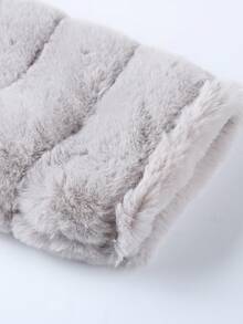 Risissida Women's Faux Fur Coat With Hood And Pockets-The Perfect Choice For Fall And Winter - Grey - View 9