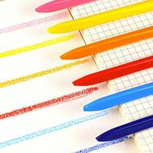 Wax Crayons Non-Staining Oil Pastels  Plastic Crayons - Multicolor - View 3