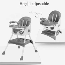 UBRAVOO Foldable Baby High Chair 6 Months Plus, With Large Antislip Pad & ToyRack, Easy To Clean Feeding - Khaki - View 8