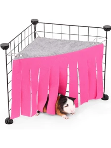 1pc Dutch Pig Fringe Corner House Escape Tent Nest Pet Hide House Small Pet Hide House Hamster Hammock Comfortable Isolation Shelter - Multicolor - View 15