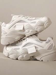 2024 Autumn New Student Korean Style Ins Popular Thick Sole Casual Sneakers, Spring Autumn