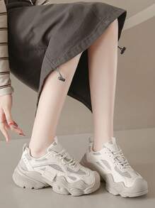 2024 Autumn New Student Korean Style Ins Popular Thick Sole Casual Sneakers, Spring Autumn