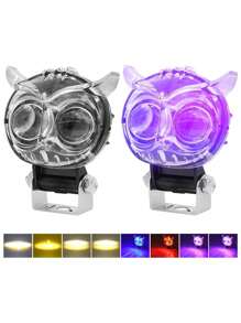 Luz Auxiliar De Lupa Para Motocicleta Con Estrobo, 2 Piezas - Multicolor - Ver 1