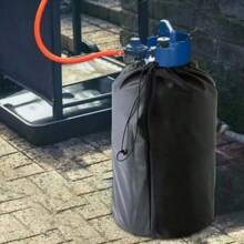 1 pièce Housse de bouteille de gaz en tissu Oxford imperméable 210D noir, housse anti-poussière pour bouteille de gaz, housse de bouteille de gaz, housse anti-poussière pour réservoir de gaz de pique-nique en plein air, housse de petit réservoir de propane, housse de protection imperméable, anti-poussière et anti-UV pour école, cuisine domestique, sac, organisateur, rangement, fournitures scolaires