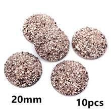10pcs 20/25mm Flat Back Resin Cabochon Beads, Suitable For Bracelet, Earrings And Other DIY Jewelry Making Accessories - Resin Cabochon - View 47