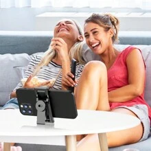 1 Peça Clipe de Telefone Destacável Preto com Controle Remoto e Tripé de Bastão de Selfie