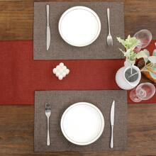 4 Stücke/6 Stücke/8 Stücke einfarbige quadratische Tischsets, 43cm*46cm, hitzebeständig, Esszimmer Dekoration, Tischdekoration, Stofftischsets, Untersetzer, geeignet für Neujahr, Ostern, Valentinstag