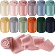 1.5inch X 4.5m Silk Satin Edged Ribbon, Craft Supplies, Wedding Invitations, Gift Wrapping,Christmas - Multicolor - View 1