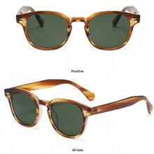 1pc Vintage Classic Rhombus Rivet Decor Ladies Fashion Glasses In Black Marble, Blue & Grey Colors, Suitable For Summer & Seasons, Outdoor Retro Small Frame Cat Eye Polycarbonate Travel Commuting Glasses Beach Accessories For Women Glasses Shades Basics Fall Winter Women Outfits Clothes Business Casual Gifts Spring Summer Bright Colors For Summer Beach Vacation,Outdoor,Travel - 彩色 - 查看 27