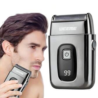 Titanium Foil Shavers For Men: Metal Collection, Dual-Foil System, Professional Electric Razor For Men, Barber Shaver, Low Noise, Cordless And Rechargeable