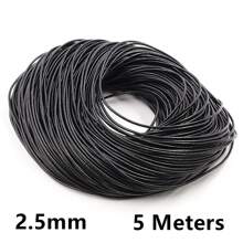 5 metrów 1-3mm średnica skórzany okrągły sznurek do stringów DIY elementy do bransoletki sznurek do wyrobu biżuterii