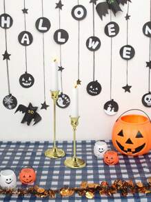 2pcs Metal Halloween Candle Holders Are Suitable For Table Decoration, Outdoor Courtyard Decoration, Office Desktop Decoration, Candlelight Dinner, Room Atmosphere, Suitable For Weddings, Family Gatherings, And Party Decoration Before Halloween Halloween Party - Multicolor - View 9
