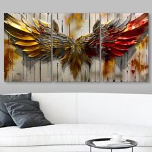 3pcs/Set Abstract Angel Wings Framed Canvas Poster, Modern Wall Art For Bedroom, Living Room, And Corridor, Ideal Decor And Room Decoration Gift - 彩色 - 查看 6