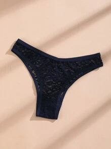 3pcs Women Lace V-Waist Seamless Underwear Breathable Sports Briefs - Multicolor - View 2